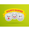 funny easter eggs vector image vector image