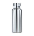 stainless steel water bottle mockup thermo flask vector image vector image
