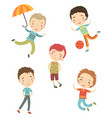cute boys vector image