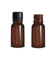 glass bottles mock up vector image