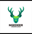 deer gradient colorful logo vector image