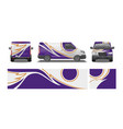 wing wrap van set vector image vector image
