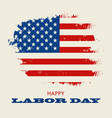 american labor day greeting card vector image