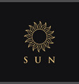 minimalist ethnic lineart sun logo icon template vector image vector image