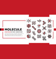 molecular science chemistry atom landing header vector image vector image