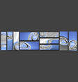 set volleyball banners vector image vector image