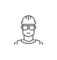 builder concept outline icon male worker vector image