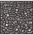 set of vintage sketch elements vector image vector image