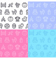 baby seamless pattern with icons vector image vector image