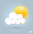 sun in the cloud vector image