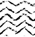 black and white hand drawn dry brush zig zag vector image