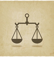 scales justice symbol old background vector image vector image