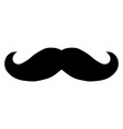 vintage curly mustache black icon face hair vector image vector image