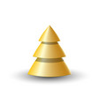 abstract golden 3d christmas tree isolate new vector image vector image