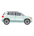 white hatchback compact city car in cartoon style vector image