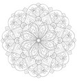 adult coloring bookpage a zen mandala image vector image