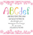 cute colored alphabet vector image