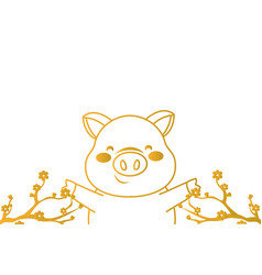 Pig smiling icon Royalty Free Vector Image - VectorStock