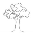 tree logo continuous one line nature vector image