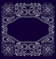 paisley bandana- blue and white pattern vector image