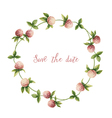 round frame with watercolor flowers vector image