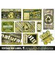 vintage bio labels collection set vector image vector image