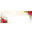 watercolor art with red rose flowers bouquet vector image vector image