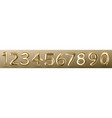 3d gold numbers font golden balloons for birthday vector image vector image