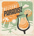 retro poster template for travel agency vector image vector image
