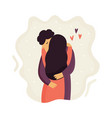 portrait young couple in love hugging people vector image