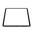 black tablet computer mockup with perspective view vector image