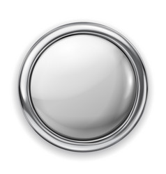 Metallic button Royalty Free Vector Image - VectorStock