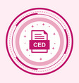ced file document icon vector image vector image