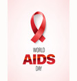 world aids day card vector image