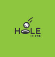 hole in one logo vector image vector image