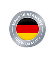 made in germany flag icon of quality label vector image vector image