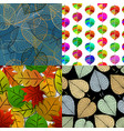 seamless pattern with leaves background vector image