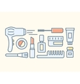 tools for make-up vector image