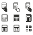 calculator icon set vector image vector image