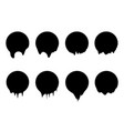 set circles with black ink splashes design element vector image vector image