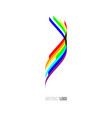abstract logo made of rainbow colored vector image vector image