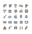 culture and creative fine art icons set vector image