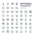 line software and hardware vector image