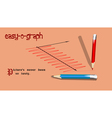 pencils and graph vector image vector image