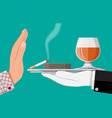 alcohol and tobaccco abuse concept vector image