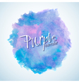 blue and purple watercolor stain design element vector image