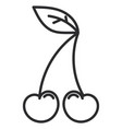 cherry tattoo icon vector image vector image
