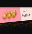 easter invitation card on abstract design vector image