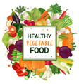 vegetables decorative frame vector image