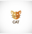 cat head logo vector image vector image